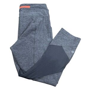Lululemon Speed Up Crop Gray Crop Leggings Athletic Yoga Running Workout Size 8‎
